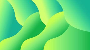 Abstract Green Gradient Design with Organic Wavy Shapes vector