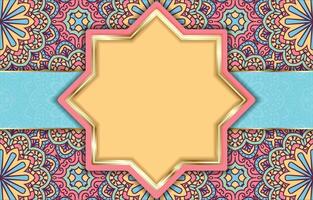 Abstract colorful ornamental pattern with mandala pattern vector