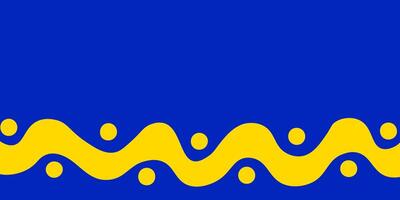 Abstract yellow wavy pattern with dots on a vibrant blue background. Represents modern design and creativity. Banner for the Independence Day of Ukraine. Place for text. illustration vector