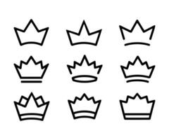Collection of Vectors Crown Icons in Various Styles