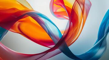 A colorful abstract design with a wave pattern photo