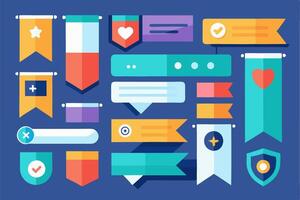 Flat design icons for web and mobile apps vector