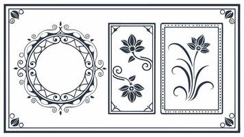 Set of decorative elements for the frame, frame, frame, frame, frame, frame, frame vector