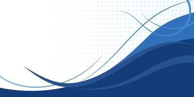 abstract blue wave background with white dots vector