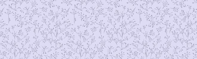 Seamless pattern featuring delicate floral branches on a pastel background. Elegant and minimalistic botanical design perfect for wallpapers, fabric prints, stationery, and home decor. vector