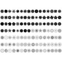 Set of decorative floral elements for design. Illustration EPS10 vector