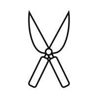 Garden pruner icon. Outline garden pruner icon for web design isolated on white background vector