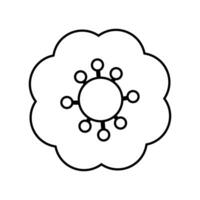 Cute flower nature line style icon illustration designicon graphic design vector