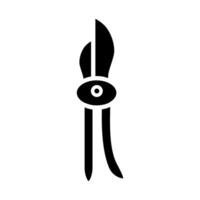 Garden shears icon. Outline garden shears icon for web design isolated on white background vector