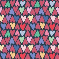 handdrawn seamless pattern with colorful hearts and stars. Perfect for romantic design vector