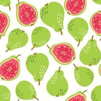Modern abstract guavas design with seamless Fruits pattern and unique textures, ideal for fabric, stationery, and home decor. vector