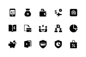 Flat business icons for professional presentation slides vector