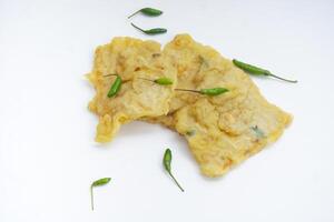 White Transparent Background Mendoan Tempe Mendoan, Transparan background tempe mendoan cabai hijau photo