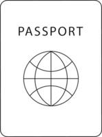 Passport outline image. vector