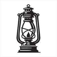 An old lantern on a white background vector