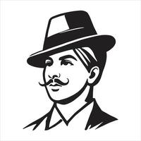 A man with a mustache and hat vector
