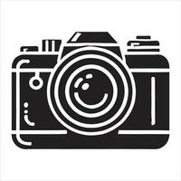 A camera icon on a white background vector