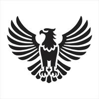 An eagle with wings is shown on a white background vector