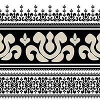 Trendy Floral Ethnic Seamless Motif for Fabric. vector