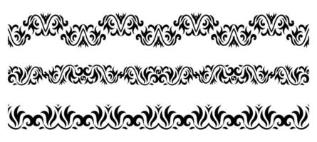 Elegant Indian Ornamental Border Collection Set. vector