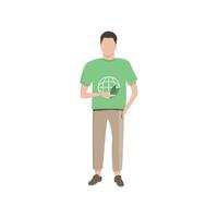 Simple icon environmental activist, a simple illustration vector
