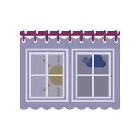 Simple icon window weather view, a simple illustration vector