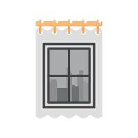 Simple icon city view window, a simple illustration vector