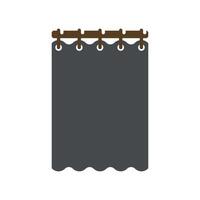 Simple icon curtains, a simple illustration vector