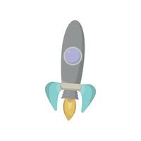Simple icon rocket takeoff, a simple illustration vector