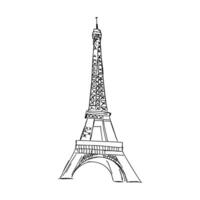 eiffel tower coloring pages vector