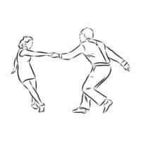 Fun swing dance vector