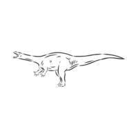 a drawing of a dinosaur on a white background vector