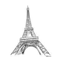 eiffel tower paris coloring pages vector