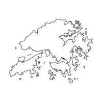 Hong Kong State map vector