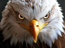 an eagle with a yellow beak and white feathers38 photo