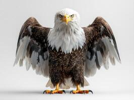 an eagle with a yellow beak and white feathers37 photo