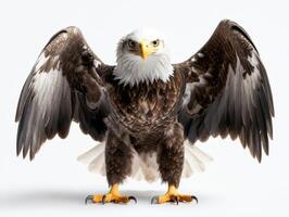 an eagle with a yellow beak and white feathers33 photo