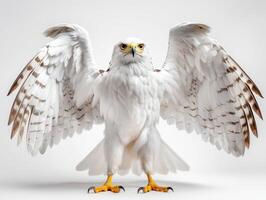 an eagle with a yellow beak and white feathers28 photo