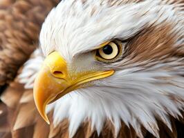 an eagle with a yellow beak and white feathers27 photo