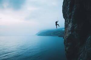 a man Extremes rock climbing22 photo