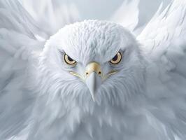 an eagle with a yellow beak and white feathers22 photo