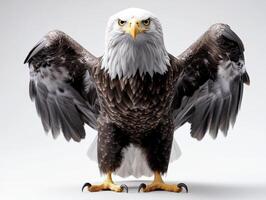an eagle with a yellow beak and white feathers19 photo