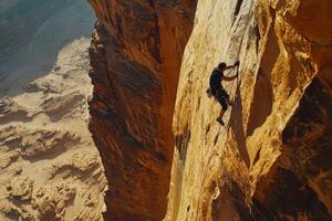 a man Extremes rock climbing10 photo
