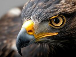 an eagle with a yellow beak and white feathers12 photo