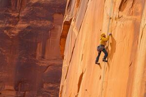 a man Extremes rock climbing2 photo