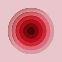 3D paper cut background in red and pink love colors. Minimalistic abstract layered design perfect for posters, invitations, backgrounds, wall art, branding, and digital projects. vector