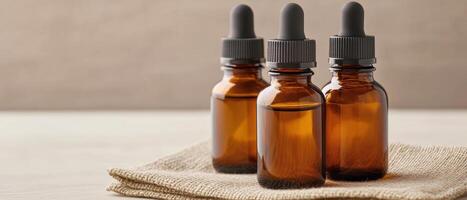 Organic herbal tinctures in amber glass bottles, showcasing natural remedies. These tinctures are perfect for holistic health enthusiasts seeking alternative wellness solutions photo