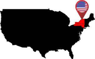 NEW YORK pin map location flag png