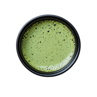 minimaliste matcha bol avec minuscule bulles, mettant en valeur une serein, uniformément mélangé surface, attrayant une calme et réfléchissant moment png