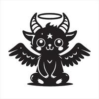 The Whimsical Charm of Cute Baphomet vector